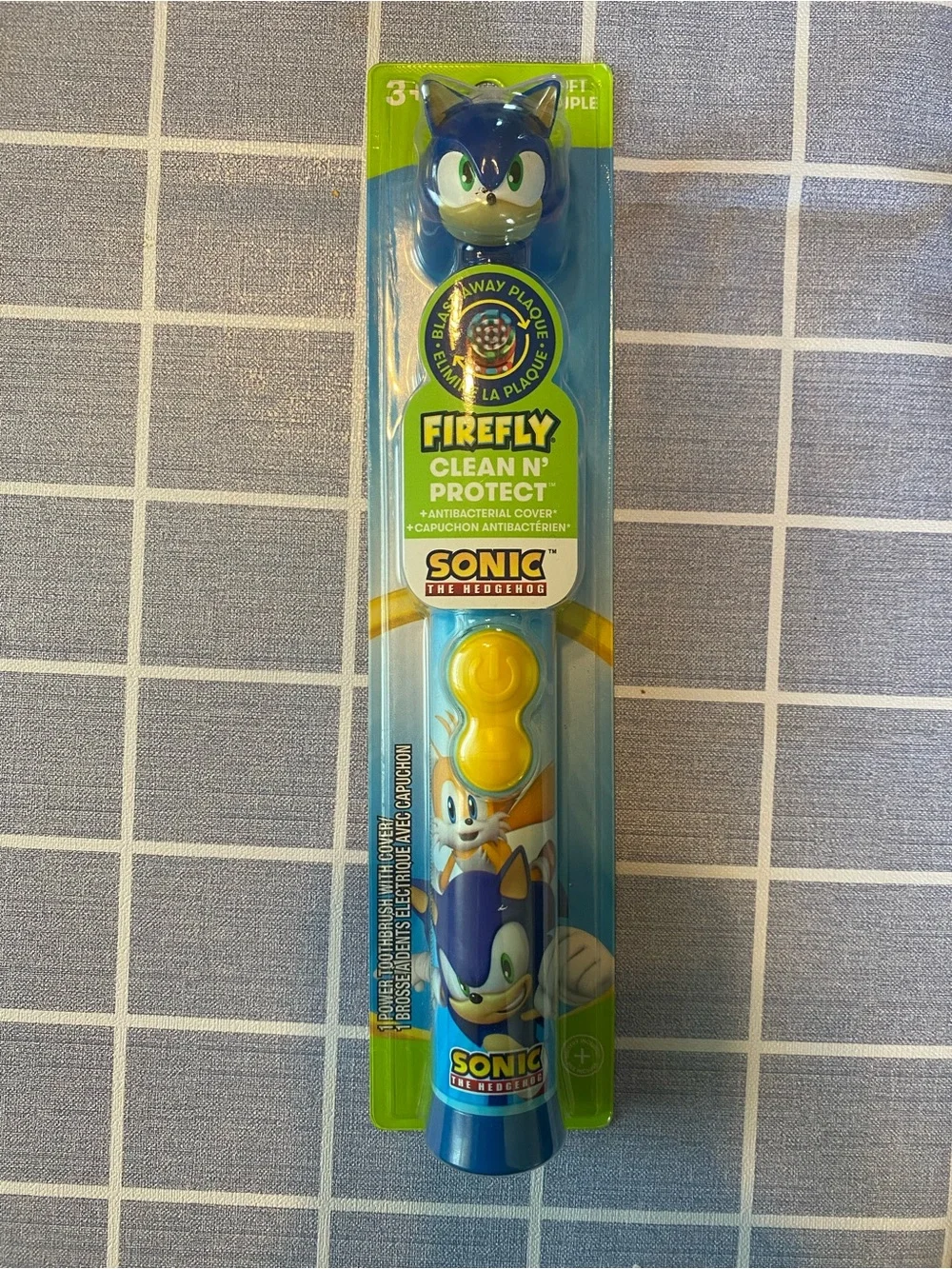 Firefly Sonic The Hedgehog Kids Electric Toothbrush - Blue/Yellow